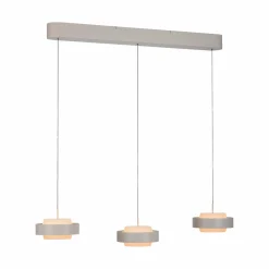 SCHÖNER WOHNEN LED-Pendelleuchte 3flg beige