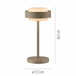 SCHÖNER WOHNEN LED-Tischleuchte 1flg beige