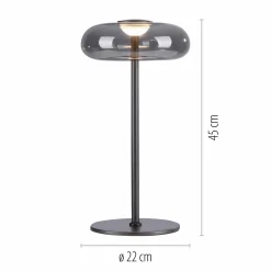 SCHÖNER WOHNEN LED-Tischleuchte 1flg grau