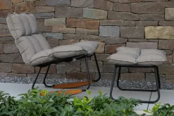 SCHÖNER WOHNEN Schaukelstuhl schwarzbeige