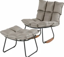 SCHÖNER WOHNEN Schaukelstuhl schwarzbeige