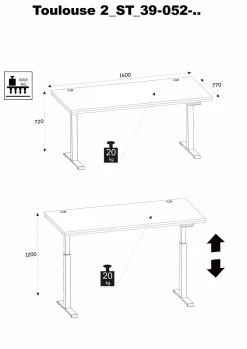 Schreibtisch elektronisch braun