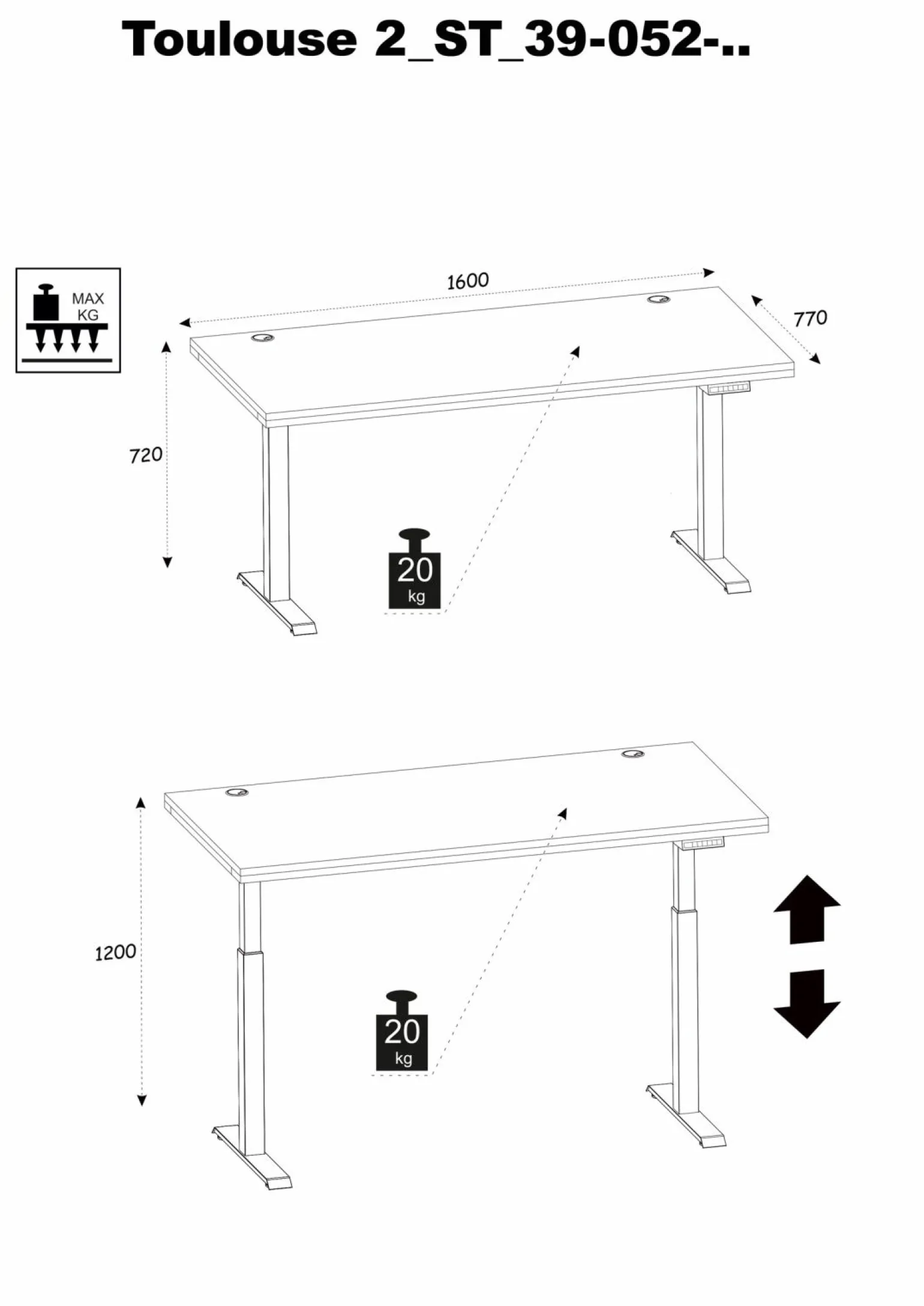 Schreibtisch elektronisch braun