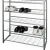 Schuhregal silberfarben