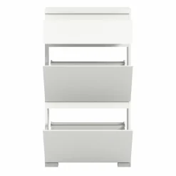 Schuhschrank weißsilberfarben