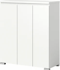 Schuhschrank weißsilberfarben