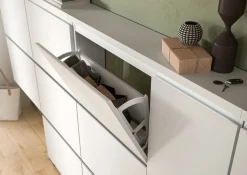 Schuhschrank weißsilberfarben