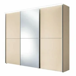 Schwebetürenschrank beigebraun