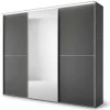 Schwebetürenschrank grau