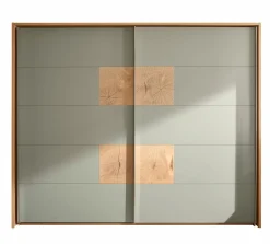 Schwebetürenschrank 2-trg. beigegrün