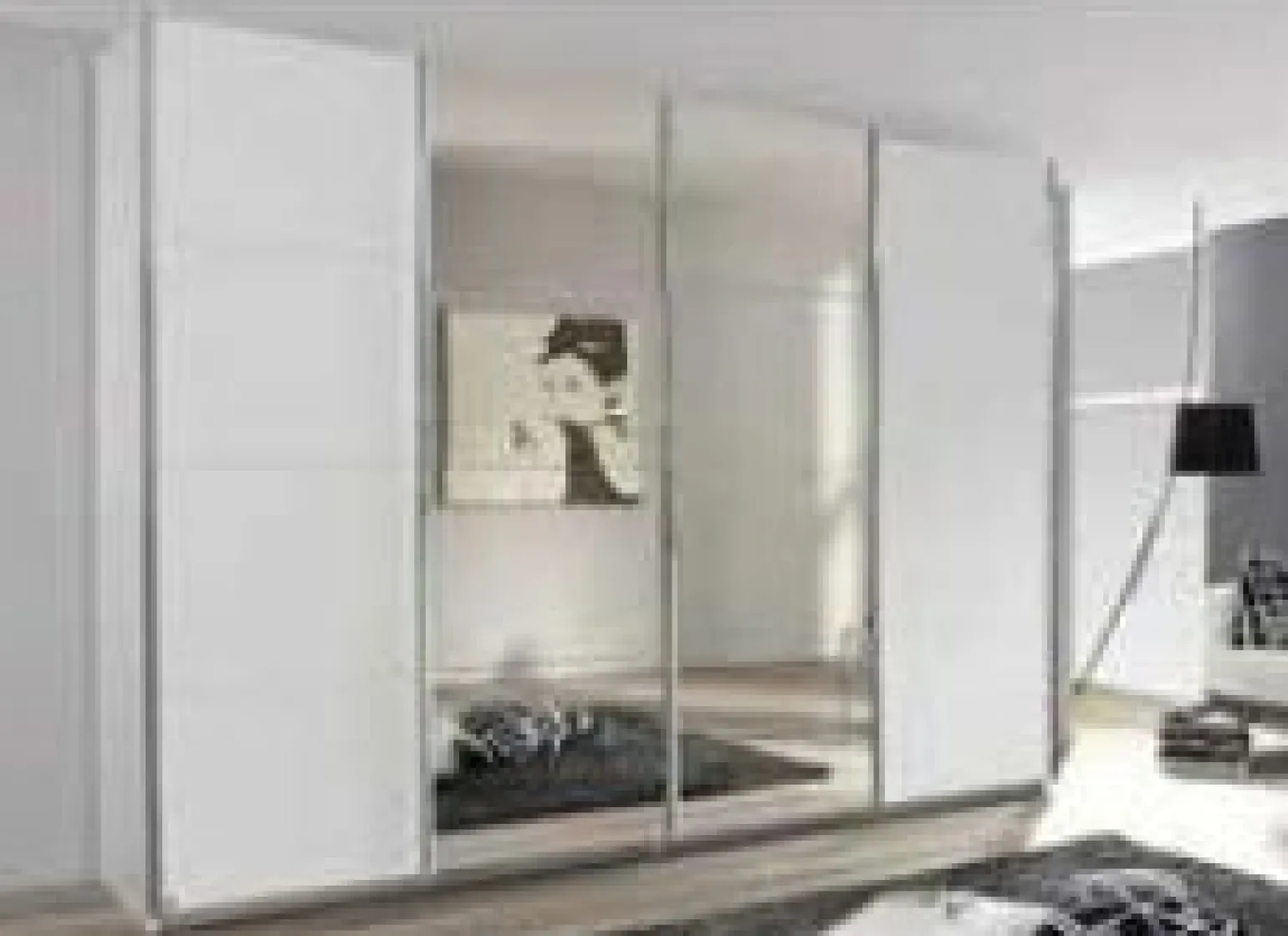 Schwebetürenschrank 4-trg. weiß