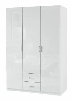 self Drehtüren-Kombi-Schrank 3trg. weiß