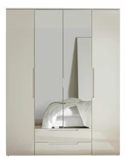 self Drehtürenschrank 4-trg. weiß