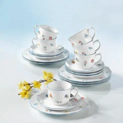 Seltmann Kaffeegeschirr 18tlg. mehrfarbig