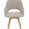 Sessel mit Armlehne drehbar beige