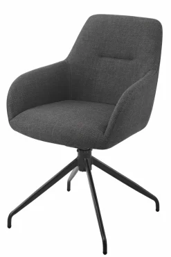 Sessel mit Armlehne drehbar grau