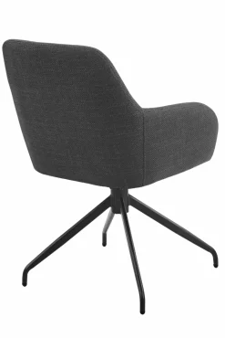 Sessel mit Armlehne drehbar grau