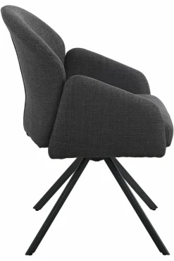 Sessel mit Armlehne drehbar grau