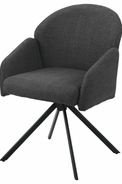 Sessel mit Armlehne drehbar grau