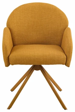 Sessel mit Armlehne drehbar gelb