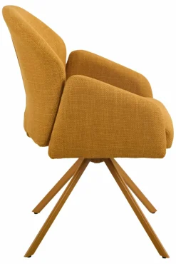 Sessel mit Armlehne drehbar gelb