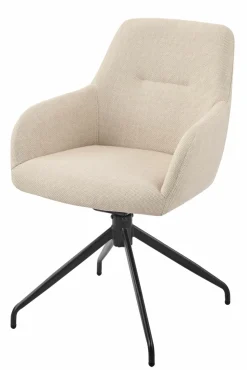 Sessel mit Armlehne drehbar beige