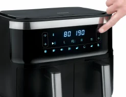 Severin Doppelheißluftfritteuse 2x3,8l schwarz