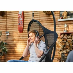 SIENA GARDEN Gartenhängesessel Set 2-tlg schwarz