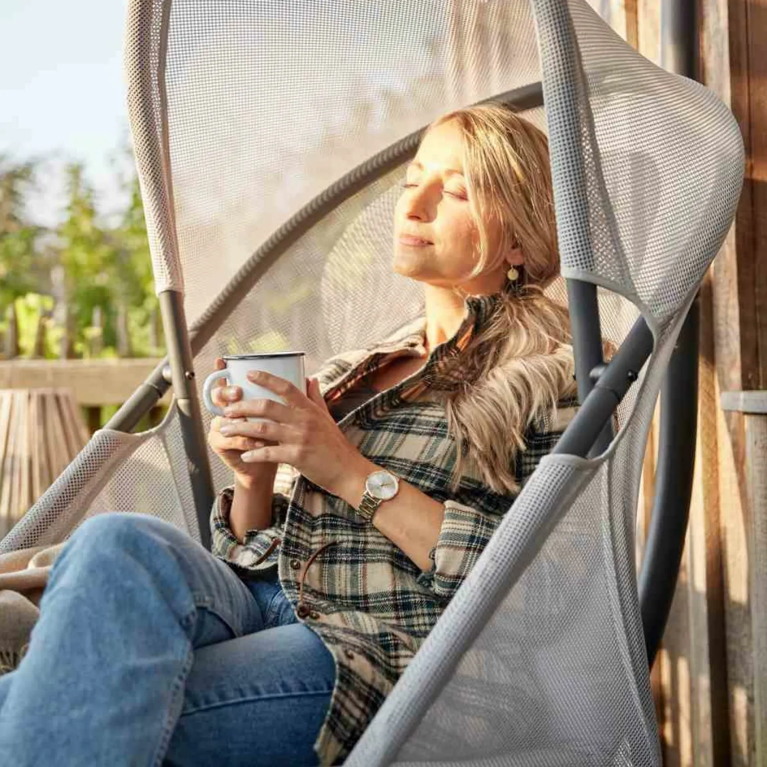 SIENA GARDEN Gartenhängesessel grau