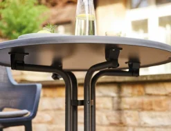 SIENA GARDEN Garten-Klapptisch rund grau