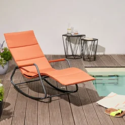 SIENA GARDEN Gartenliege rotgrau