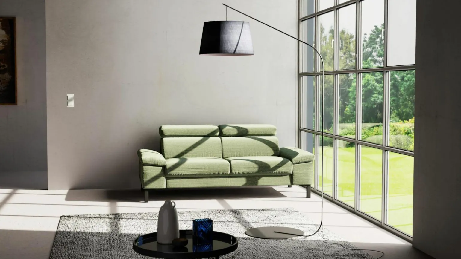 2,5-Sitzer-Sofa grün