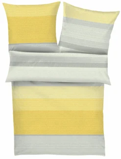 s.Oliver Satin-Bettwäsche gelbgrau