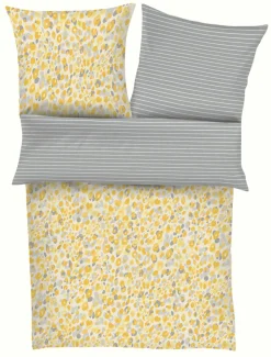 s.Oliver Satin-Bettwäsche gelbgrau