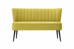 Speisesofa ohne Armlehnen goldfarben