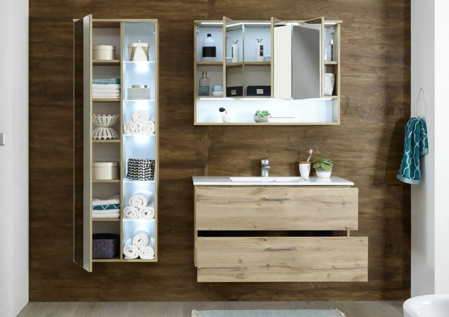 Spiegelschrank braun