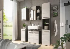 Spiegelschrank schwarzweißmehrfarbig