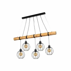 Spot Light Pendelleuchte 5flg braunschwarz