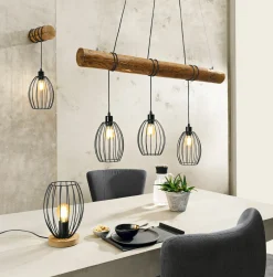 Spot Light Pendelleuchte 5flg schwarz