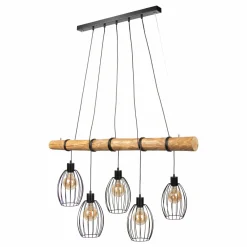 Spot Light Pendelleuchte 5flg schwarz