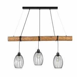 Spot Light Pendelleuchte 3flg braunschwarz