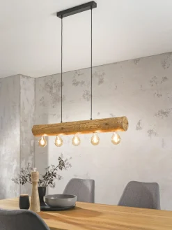 Spot Light Pendelleuchte 5flg schwarzbraun