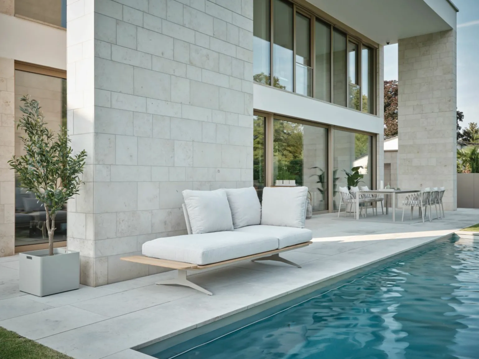 STERN Lounge-Liege gelbbraunbeige