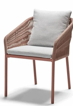 STERN Rope Gartensessel stapelbar braunorangegrau