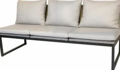 STERN Rope Gartensofa 3-Sitzer beigegrauschwarz