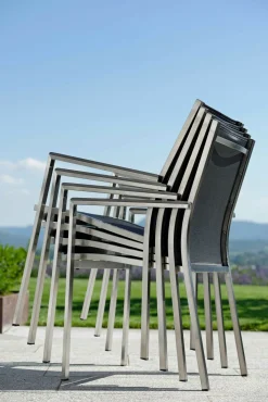 STERN Stapelsessel silberfarbengrau