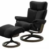 Stressless Sessel mit Hocker schwarz