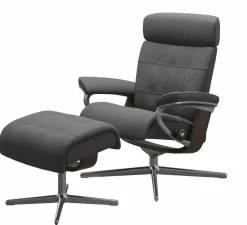 Stressless Sessel mit Hocker grau