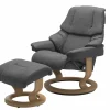 Stressless Sessel mit Hocker grau