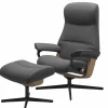 Stressless Stresseless-Sessel mit Hocker grau